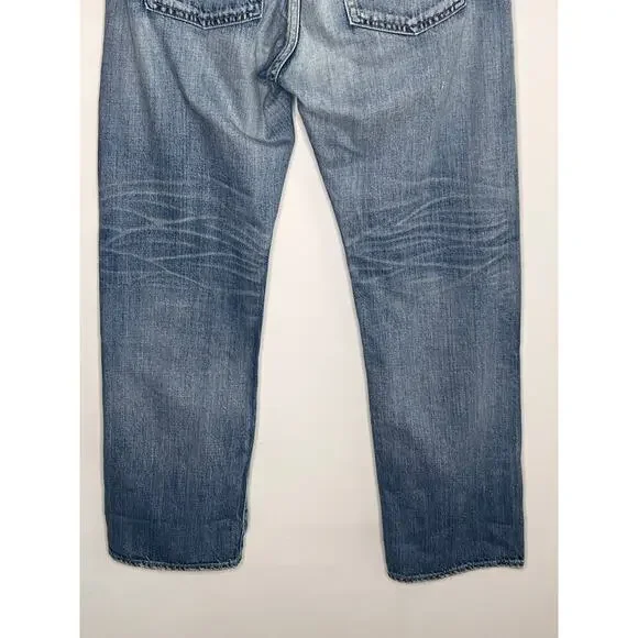 Moussy Vintage Selvedge Paint Splatter High Waisted Button Fly Straight Jeans 28 - Picture 8 of 13